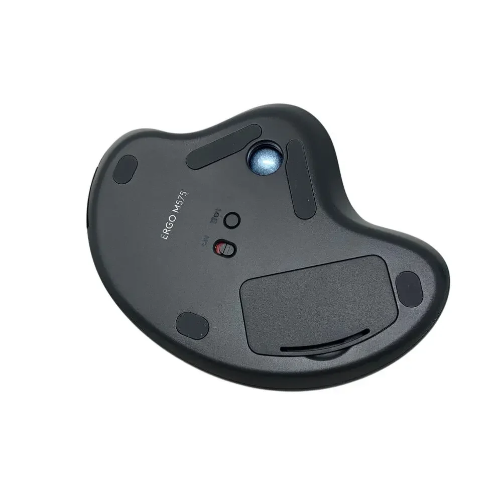 Logitech ERGO M575 Wireless Trackball Mouse Bluetooth USB Receiver Gray